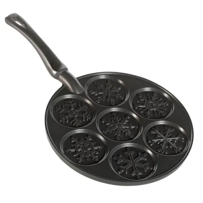 Imagen de Nordic Ware Snowflake Pancake Pan, Black Sartén, Aluminio, Negro, 26.7 cm