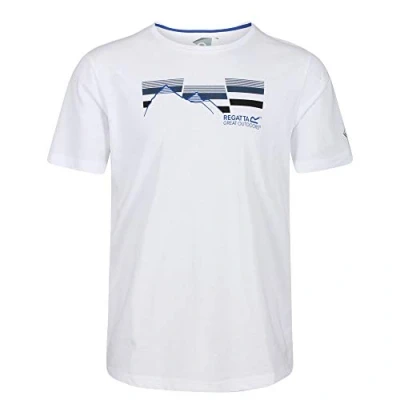 Imagen de Regatta Breezed Camiseta Deportiva Estampada De Algodón Y Manga Corta T Shirts/Polos/Vests, Hombre, White, L