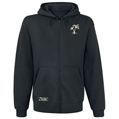 Imagen de The Legend of Zelda Hombre Capucha con Cremallera Negro S