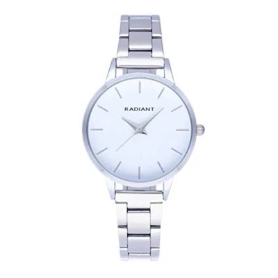 Imagen de Radiant Colección Light Reloj analógico de Cuarzo. Pulsera para Mujer. Brazalete con Esfera Plateada y Correa Acero Inoxidable. Tamaño 36mm. 3ATM.