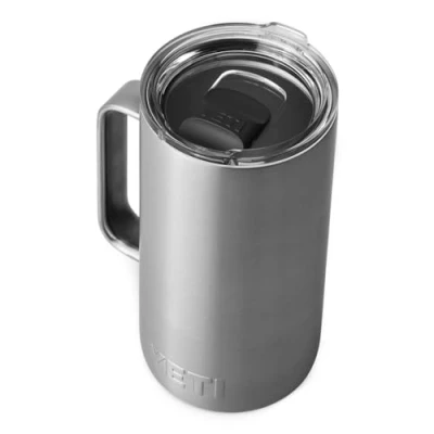 Imagen de YETI Rambler Mug, Vacuum Insulated Stainless Steel Stackable Mug with Magslider Lid, Steel, 24 oz (710 ml)