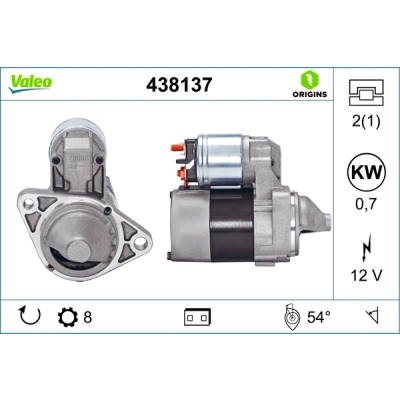 Imagen de VALEO NEW ORIGINAL PART 438137 Motor de arranque 12 0,7 8 NISSAN: Almera Tino, 2 Limousine, Primera Berlina