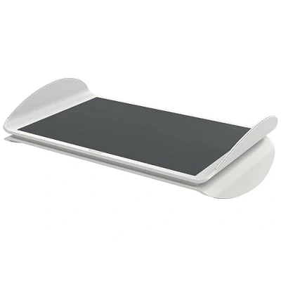 Imagen de Leitz Ergo Reposapiés Ergonómico Ajustable para Ordenador, Dos Alturas Ajustables, Gris Claro/Blanco, 65030085