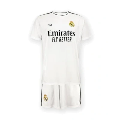 Imagen de Real Madrid Conjunto Camiseta y Pantalón Primera Equipación Temporada 24/25, Blanca, Niños 8 Años, Replica con Licencia Oficial