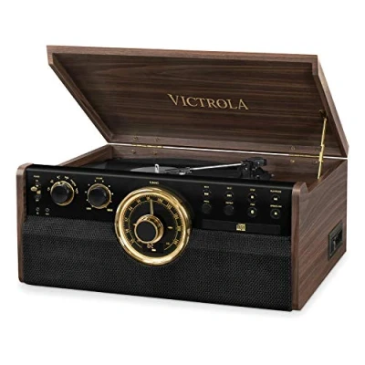 Imagen de Victrola Empire, 6 In 1 Tocadiscos Bluetooth, Color Café