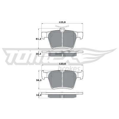 Imagen de TOMEX brakes TX 17 05 Juego de pastillas freno Eje trasero SEAT: Leon III Hatchback, ST, SC, VOLKSWAGEN: Golf 7, 7 Variant