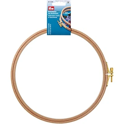 Imagen de Prym Color Natural (0.8x22cm) Haya Madera Bordado Marco con Latón Tornillo 1 Pedazo