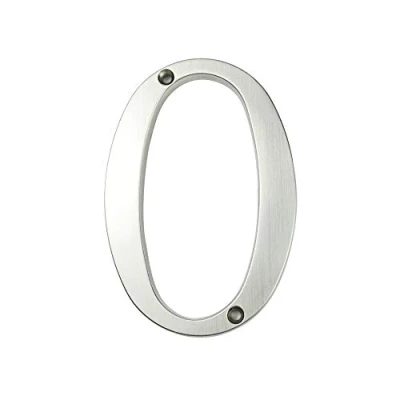 Imagen de HASWARE Letrero con número de casa, 4 pulgadas (10 cm), números puerta modernos, placa señalización, dirección aleación zinc (0, Plata)