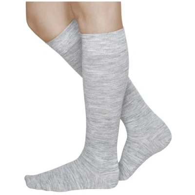 Imagen de vitsocks Calcetines Lana MERINO Invierno Largos Hasta la Rodilla Mujer Calientes Cómodos, gris claro, 39 42