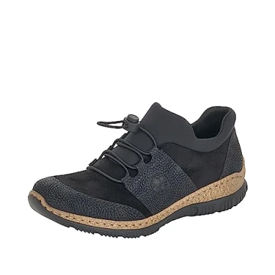Imagen de Rieker N32x8 00, Zapatillas Mujer, Negro (Schwarz/Schwarz/Schwarz 00), 36 EU