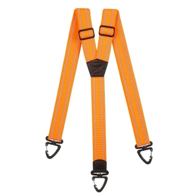 Imagen de Olata Tirantes Hombres De Alta Visibilidad con Bandas Extra Anchas y Clips Mosquetón Plástico 4 cm. Naranja (Y Form)