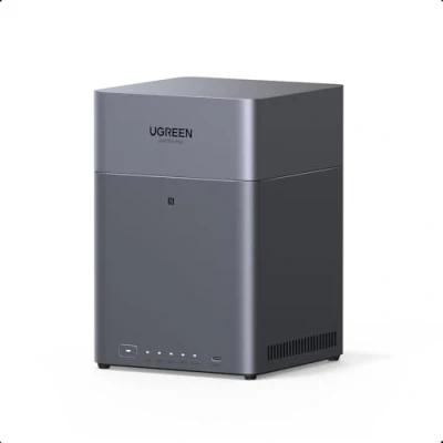 Imagen de UGREEN NASync DH4300 Plus NAS de Escritorio 4 Bahías, Puerto LAN 2,5 GbE, SoC RK3588C, 8 GB RAM, Conexión NFC One Touch, Álbum Familiar/Bebé AI, Nube Personal Hogar/Oficina (Sin Discos)