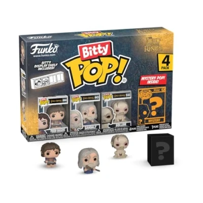 Imagen de Funko Bitty Pop! Lord of The Rings Frodo 4PK​ Y una Minifigura Misteriosa Sorpresa 0.9 Inch (2.2 Cm) el Señor de los Anillos Coleccionable Repisa Apilable Incluida Idea Regalo