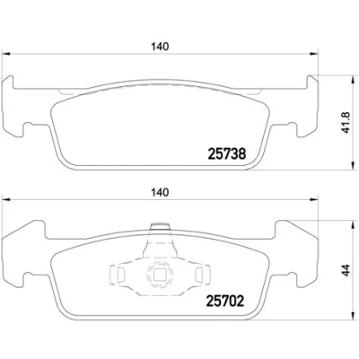 Imagen de BREMBO P 68 060 Juego de pastillas freno excl. contacto avisador desgaste sin accesorios DACIA: SANDERO 2, LOGAN MCV 2