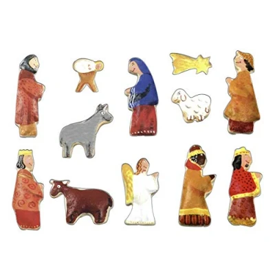Imagen de Moldes de Galletas Repostería Belén Navidad Cortapastas Grandes Hojalata para Niños Set Cortadores Navideños Juego 12 Unidades