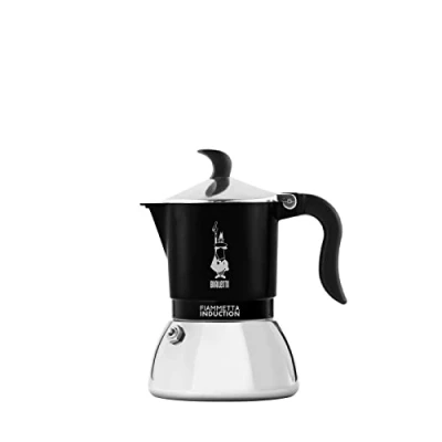 Imagen de Bialetti Fiammetta Cafetera de inducción, 2 tazas (100 ml), Apto para todos los fuegos, Diseño elegante, Negro