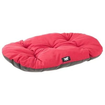 Imagen de Ferplast Cama para Perros y Gatos, Cojín medianos, Cojin Alfombra casetas Coches Lavable en Algodón con Acolchado Suave, 85 x 55 cm. Rojo