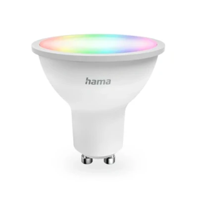 Imagen de Hama Bombilla led inteligente (Bombilla Wifi, Multicolor regulabre, GU10, estándar Matter, 4.9W, compatible con Alexa y Google Home)
