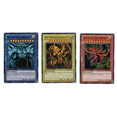 Imagen de YuGiOh Legendary Collection Ultra Rare God Card Set of 3 Egyptian Cards Slifer, Obelisk Ra by Yu Gi Oh!