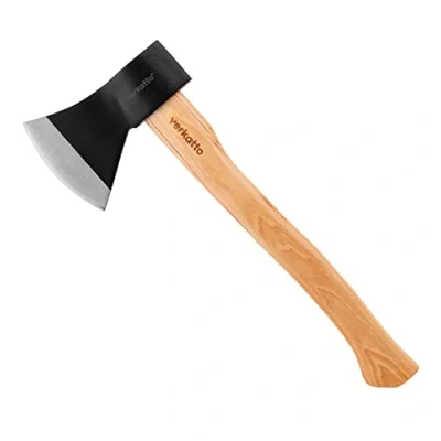 Imagen de Mivos Hacha para Cortar 1000 g con Mango de Madera Hickory y Cabeza Acero al Carbono Longitud 44 cm Universal Trabajar la Leña Jardín Bosque