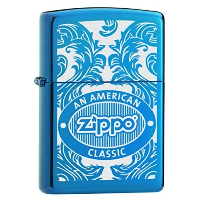 Imagen de Zippo Scroll Mechero, Metal, Sapphire, 3.5x1x5.5 cm