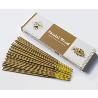 Imagen de Giftbrit varillas de incienso naturales y herbales sándalo, 100 con 1 soporte para meditación, yoga, iglesia, relajación, curación positividad