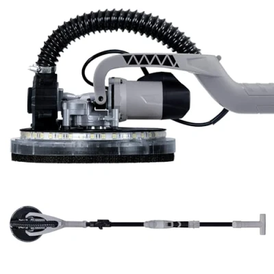 Imagen de Werku WK403070 + 6 Lijas, Lijadora Circular Paredes Techos Auto Aspirante, Calidad Profesional, Potencia 750 W, 225 mm, Sistema Luz LED, Incluye Discos Lijado, Manguera Aspiración y Bolsa Transporte