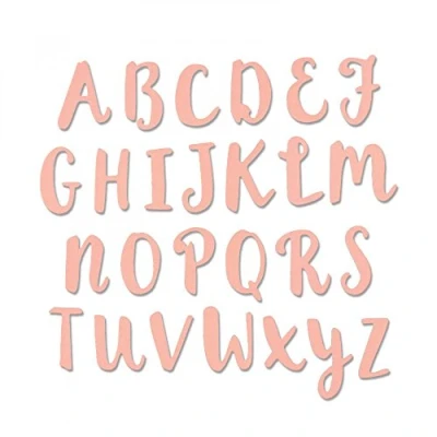 Imagen de Sizzix Thinlits Troqueles 26PK Abecedario en mayúsculas caligrafía de pincel