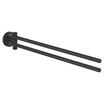 Imagen de GROHE Start Quickfix Toallero 2 brazos giratorios, Negro Mate 411832430