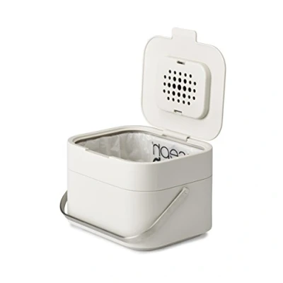 Imagen de Joseph Stack cubo de basura residuos orgánicos, compostaje alimentos para la cocina, capacidad 4L, Piedra