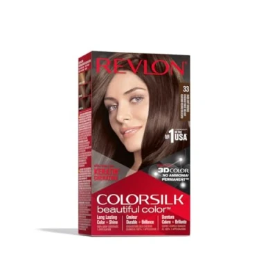 Imagen de Revlon ColorSilk Beautiful Color 33 Marrón Coloración del cabello (Marrón, Dark Soft Brown)