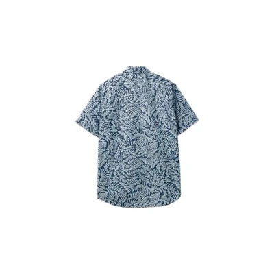Imagen de United Colors of Benetton Short Sleeve Patterned Camisa, Hombre, Talla: Large, Blue