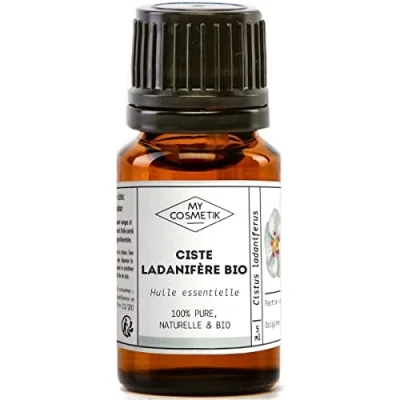 Imagen de Aceite esencial de Cistus Ladanifera orgánico (Cistus ladaniferus) 100% puro y natural MY COSMETIK 2 ml