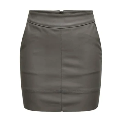 Imagen de ONLY Onlbase Otw Falda de Piel sintética Minifalda, Thunderstorm, 36 para Mujer