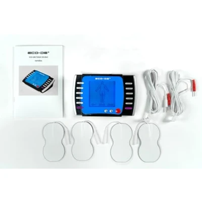 Imagen de ECODE® Electroestimulador Digital TENS Massager, Doble Canal, EMS, 4 electrodos, Fortalecimiento Muscular Total, programas Auto ECO 309