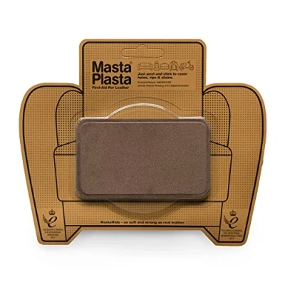 Imagen de MastaPlasta Parche Autoadhesivo Premium para Reparación Instantánea. Gamuza MARRÓN 10cmx6cm. o decoración. Sofás, Asientos de Coche, Bolsos, Chaquetas
