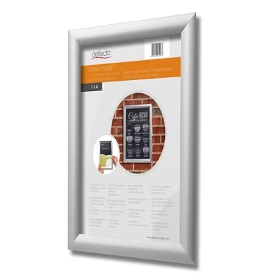 Imagen de Deflecto Snap Frame, marco con clip para DIN A3, dimensiones 32,7 x 45 1,2 cm, expositor carteles, tarjetas y publicidad, en formato vertical u horizontal
