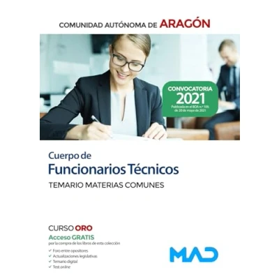 Imagen de Cuerpo de Funcionarios Técnicos la Administración Comunidad Autónoma Aragón. Temario Materias Comunes