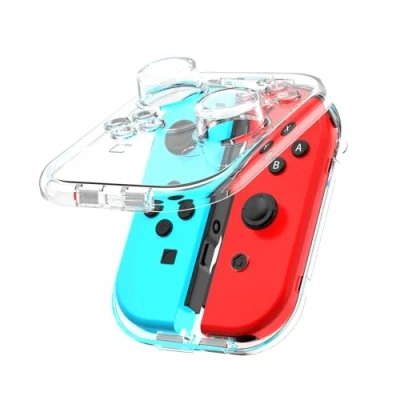 Imagen de IINE Funda de almacenamiento para Joy Con, caja protectora portátil a prueba polvo compatible con Nintendo Switch Switch/OLED PC transparente cierre magnético