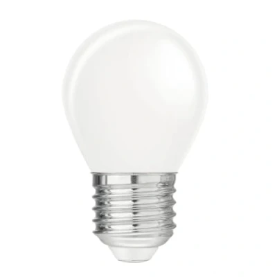 Imagen de Velamp Bombilla de filamento LED opal, esfera P45, 4W / 470lm, base E27, 3000K