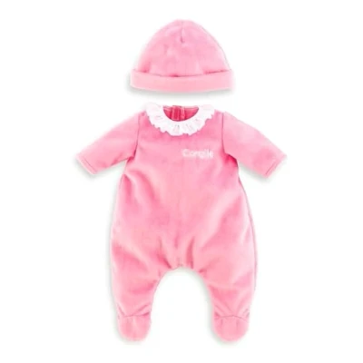 Imagen de Corolle Pijama Rosa y Gorro, Ropa para muñeca de 30 cm, a Partir 18 Meses, 9000110620