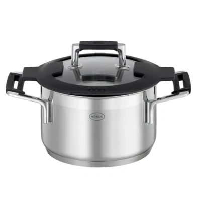 Imagen de RÖSLE SILENCE PRO Olla universal de acero inoxidable 18/10, 16 cm, tapa cristal, escala interior, apta para inducción, lavavajillas