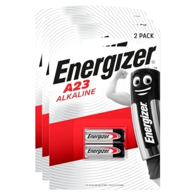 Imagen de Energizer pilas alcalinas A23 E23 a 12 V especializadas de alto rendimiento para pequeños dispositivos mandos distancia, modelos y termómetros 3 blísteres 2