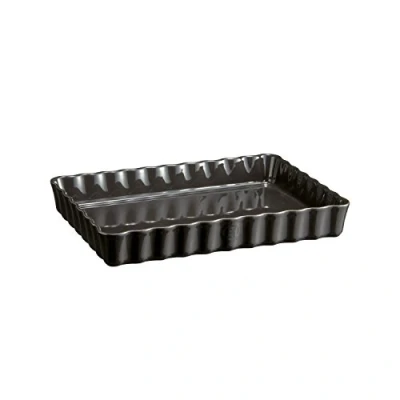 Imagen de Emile Henry eh026038 Tortera (Rectangular, cerámica, 33.5 x 24 5 cm), carbón, cm