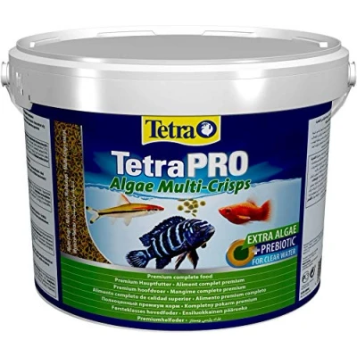 Imagen de Tetra Pro Algae Multi Crisps Alimento completo con un valor nutritivo óptimo, concentrado de algas adicional favorece la resistencia los peces, cubo 10 l