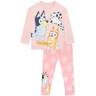 Imagen de Bluey Conjunto Niña Invierno Camiseta E Leggings Pantalones Ropa Para Rosa 3 4 Años