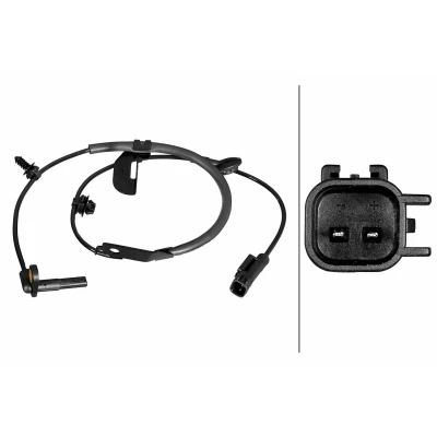 Imagen de HELLA 6PU 358 217 601 Sensor de ABS con pinza/grapa Hall 2 870 JEEP: Patriot, Compass