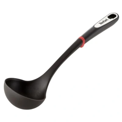 Imagen de Tefal Cucharón Ingenio de plastico resistente y duradero, sin BPA, termoresistente hasta 230 grados temperatura, apto lavavajillas, rojo/negro, 33.7 x 9.7 7.8 cm