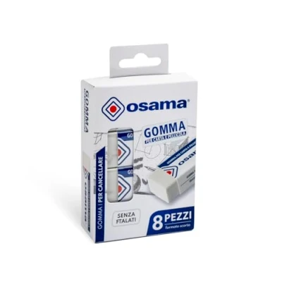 Imagen de OSAMA Juego de 8 gomas borrar para papelería, escuela, oficina, universidad y goma material escolar cosas la con acabado nítido