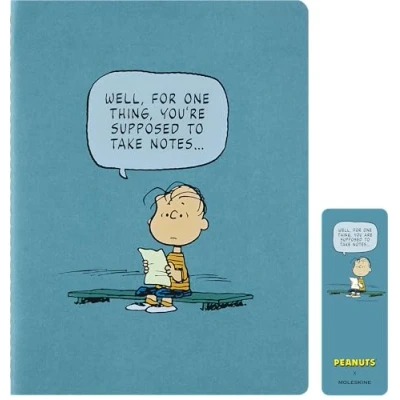Imagen de Moleskine Peanuts Cahier Journal a Rayas, Cuaderno Rayas con Cubierta Flexible y Marcador de Página Temático, 16 Hojas Desprendibles, Formato XL 19 x 25 cm